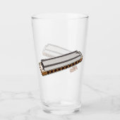 Verre Illustration de dessin d'Harmonica (Devant)