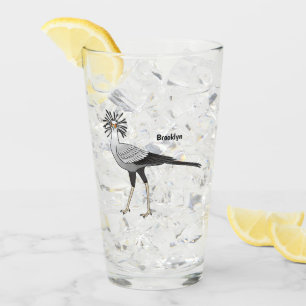 Verre Illustration de dessin du secrétaire pour oiseaux