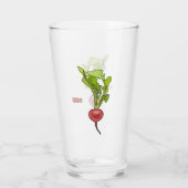 Verre Illustration de dessin Radish (Dos)
