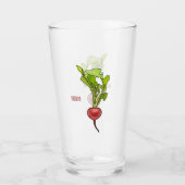 Verre Illustration de dessin Radish (Devant)