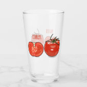 Verre Illustration de dessin sur la tomate (Dos)