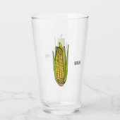 Verre Illustration de dessin sur le maïs (Devant)