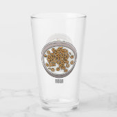 Verre Illustration de dessin sur les céréales (Dos)