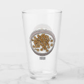 Verre Illustration de dessin sur les céréales (Devant)