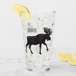 Verre Illustration de dessin sur l'orignal