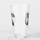 Verre Illustration de dessin téléphonique (Gauche)