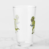 Verre Illustration de dinosaure T rex drôle (Droite)