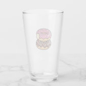 Verre Illustration de donuts kawaii empilés (Dos)