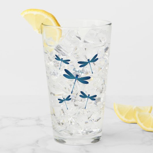 Verre Illustration de dragonfly (Devant glace)