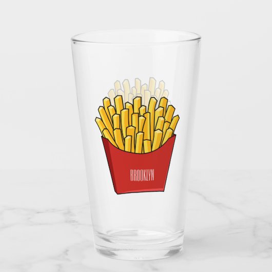 Verre Illustration de frites (Devant)