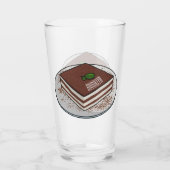 Verre Illustration de gâteau de Tiramisu (Dos)