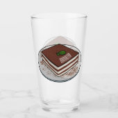 Verre Illustration de gâteau de Tiramisu (Devant)