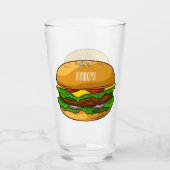 Verre Illustration de Hamburger (Devant)