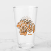 Verre Illustration de Happy lionfish (Dos)