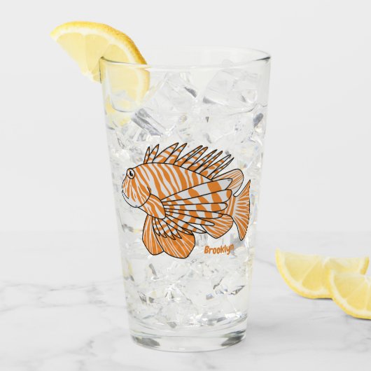 Verre Illustration de Happy lionfish (Devant glace)