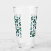 Verre illustration de Hibou Bleu (Gauche)