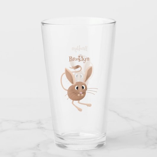 Verre Illustration de jerboa aux longues oreilles (Dos)