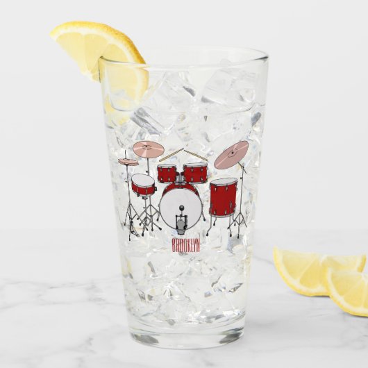 Verre Illustration de kit de batterie (Devant glace)