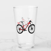 Verre Illustration de la bande dessinée de vélo (Devant)