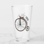 Verre Illustration de la bande dessinée de vélo à grande (Devant)