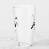 Verre Illustration de la grue Demoiselle (Gauche)