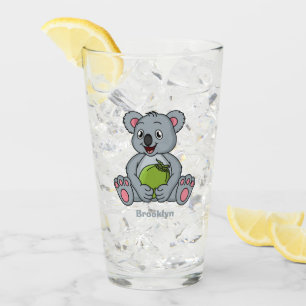 Verre Illustration de la koala de Cute et de la noix de
