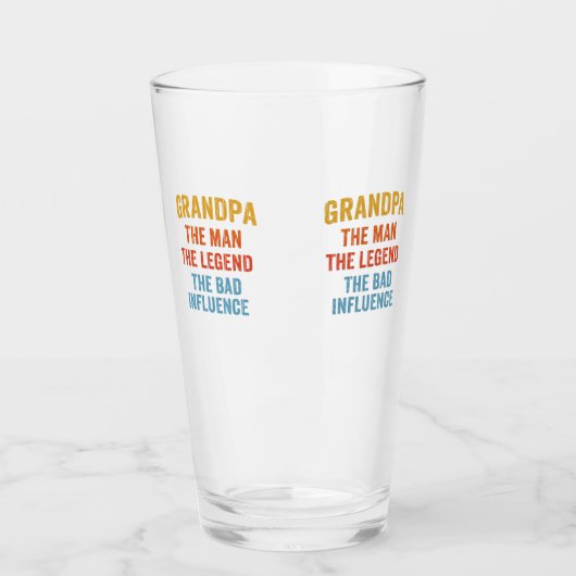 Verre Illustration de la légende de l'influence néfaste (Devant)