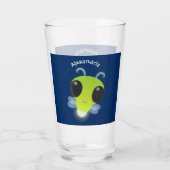 Verre Illustration de la luciole vert mou (Dos)
