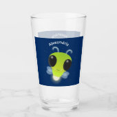 Verre Illustration de la luciole vert mou (Devant)