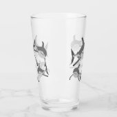 Verre Illustration de la vie marine du requin souriant (Gauche)