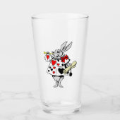 Verre Illustration de lapin blanc (Devant)