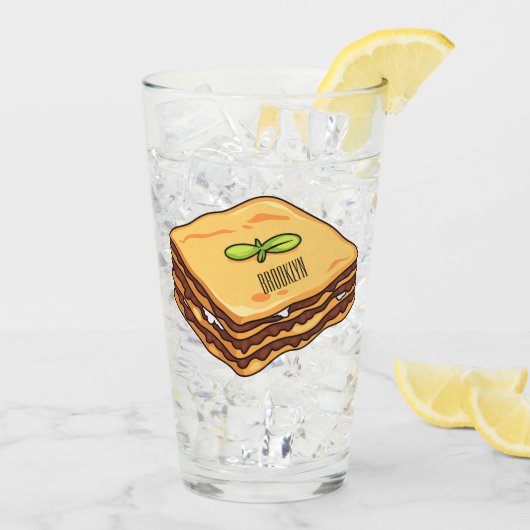 Verre Illustration de Lasagna (Dos glace)