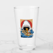 Verre Illustration de l'attaque de requins sushis (Devant)