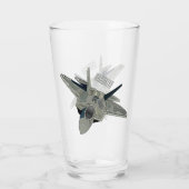 Verre Illustration de l'avion de chasse (Dos)