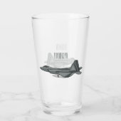 Verre Illustration de l'avion de chasse (Dos)
