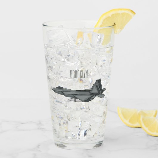Verre Illustration de l'avion de chasse (Dos glace)