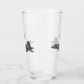 Verre Illustration de l'avion de chasse (Gauche)