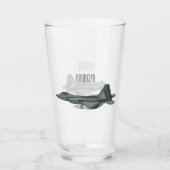 Verre Illustration de l'avion de chasse (Devant)
