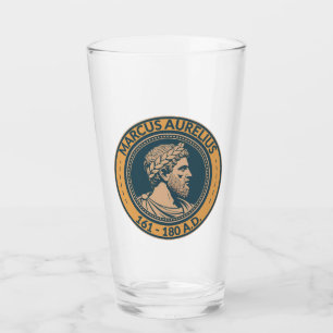 Verre Illustration de l'empereur romain Marc Aurèle Badg