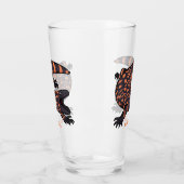 Verre Illustration de lézard géant affamé (Gauche)