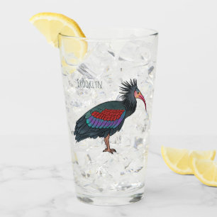 Verre Illustration de l'ibis à chauve-souris du nord