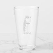 Verre Illustration de ligne simple de la Giraffe Cute No (Dos)