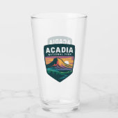 Verre Illustration de l'insigne du coucher de soleil du (Dos)