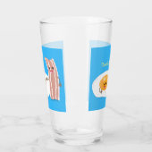 Verre Illustration de l'oeuf de Cute kawaii et du bacon (Gauche)