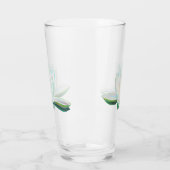 Verre Illustration de Lotus blanc (Gauche)