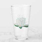 Verre Illustration de Lotus blanc (Dos)