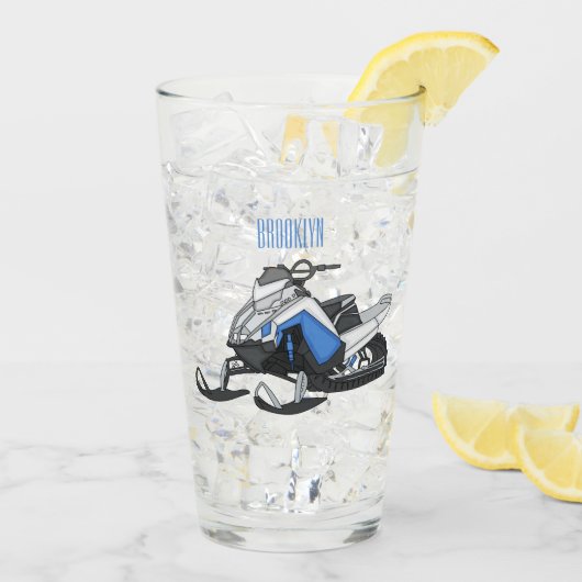 Verre Illustration de motoneige (Dos glace)