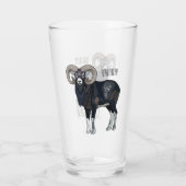 Verre Illustration de mouflon, mouton (Dos)