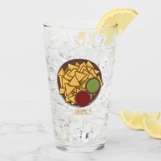 Verre Illustration de Nachos (Dos glace)