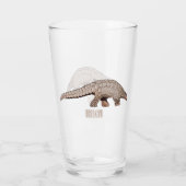 Verre Illustration de Pangolin (Dos)
